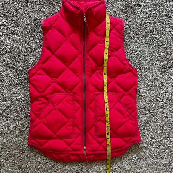 J. Crew Quilted Down Excursion Vest Puffer Lightweight Bohemian Red Women's XS - Picture 13 of 13